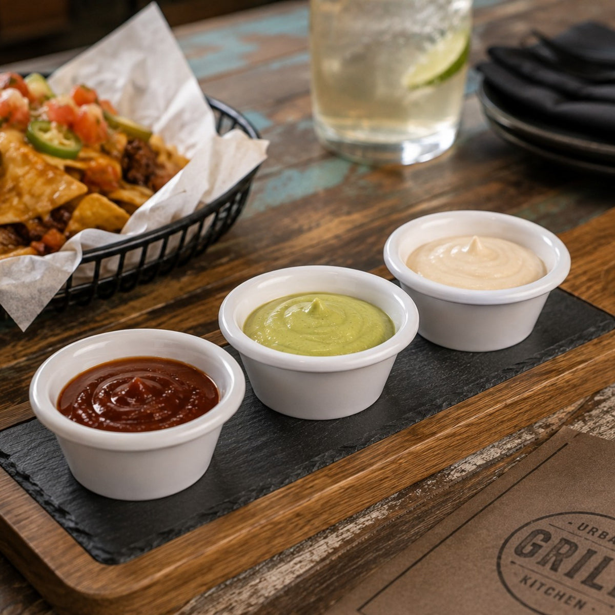 RAMEKIN MELAMINA 1.5 OZ BLANCO (ANCHO)
