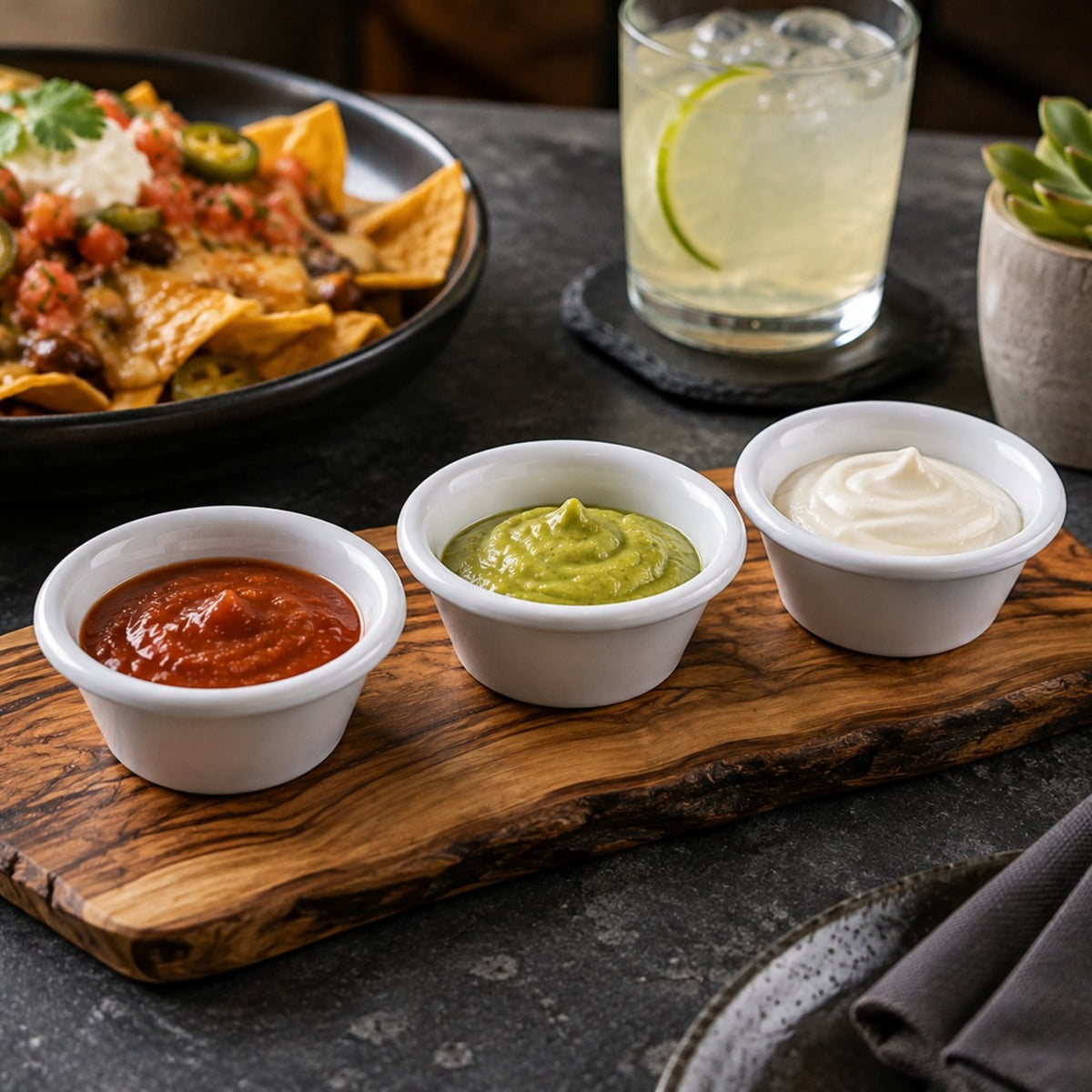 RAMEKIN MELAMINA 1.5 OZ BLANCO (ANCHO)