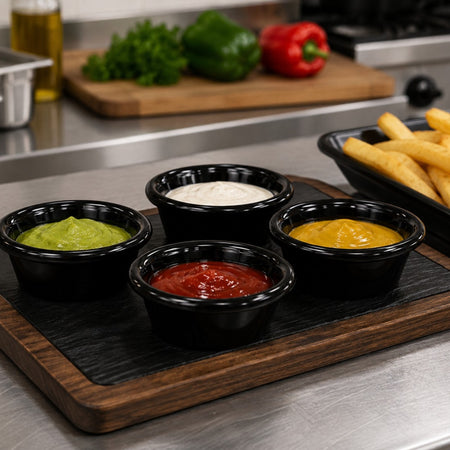 RAMEKIN MELAMINA 1.5 OZ NEGRO (ANCHO)