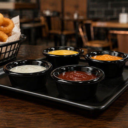 RAMEKIN MELAMINA 1.5 OZ NEGRO (ANCHO)
