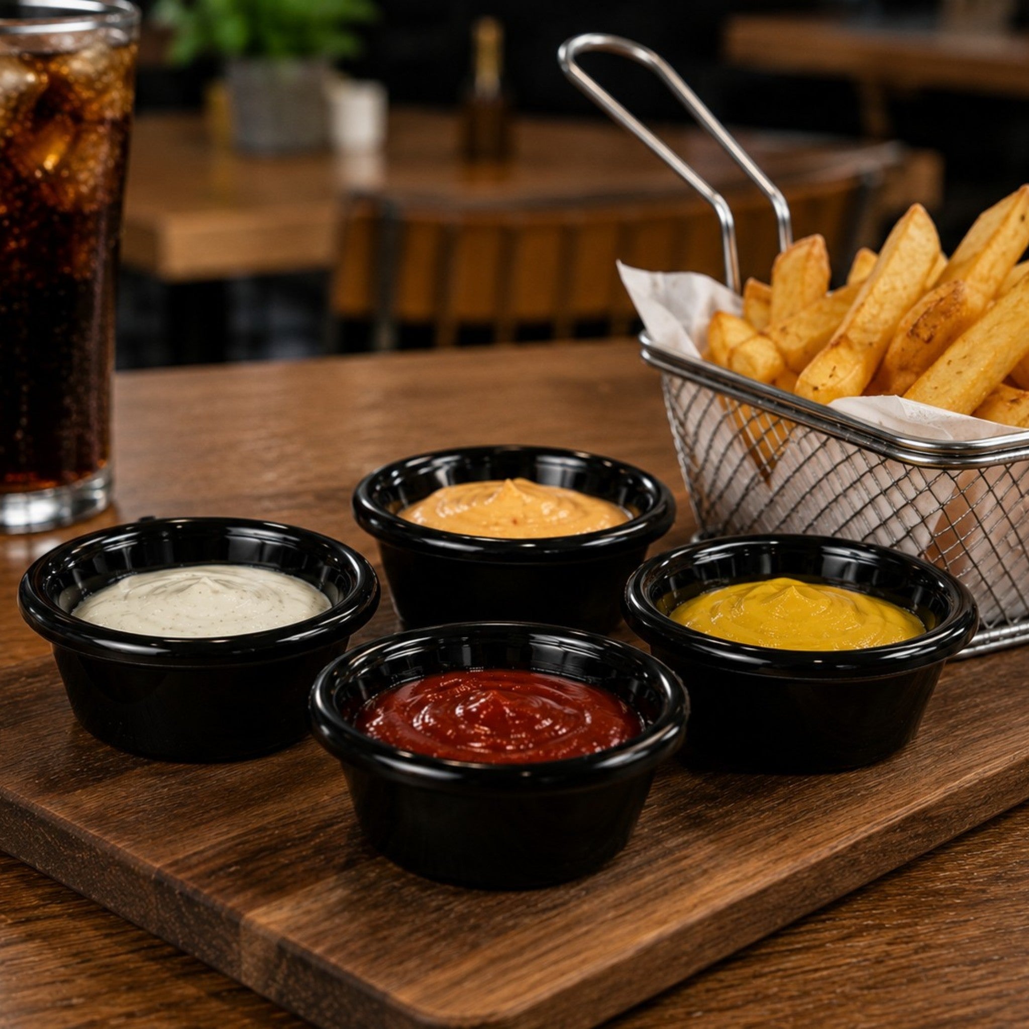 RAMEKIN MELAMINA 1.5 OZ NEGRO (ANCHO)