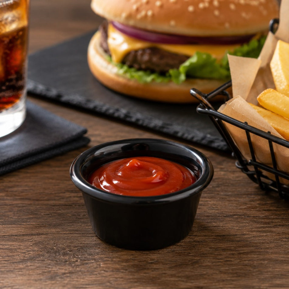 RAMEKIN MELAMINA 3.0 OZ NEGRO
