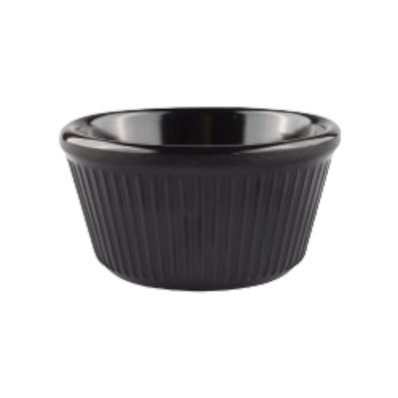 RAMEQUIN DE 2 OZ RAYADO NEGRO