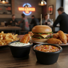 Cargar imagen en el visor de la galería, RAMEQUIN DE 4 OZ RAYADO NEGRO DIAMANTE

