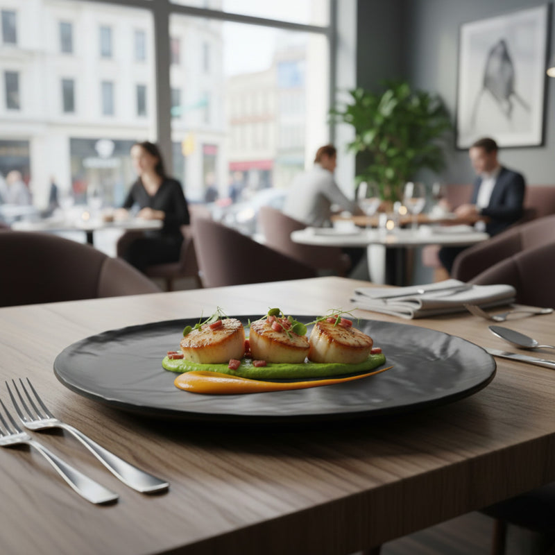 RIVOLI PLATON RED 32 CM NEGRO MATE