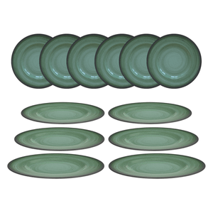 RUSTICO VERDE PLATO RASO 27 CM