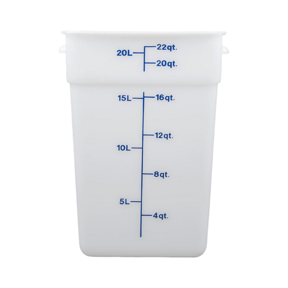 CONTENEDOR PP CUAD 22 QT BLANCO