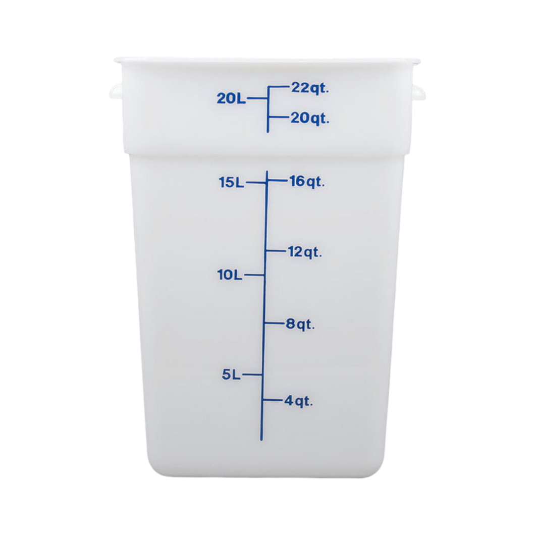CONTENEDOR PP CUAD 22 QT BLANCO