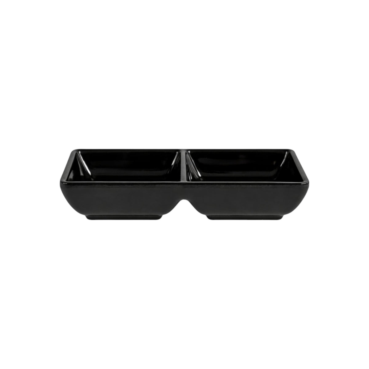 SALSERA 2 CAV 14x07 CM NEGRO