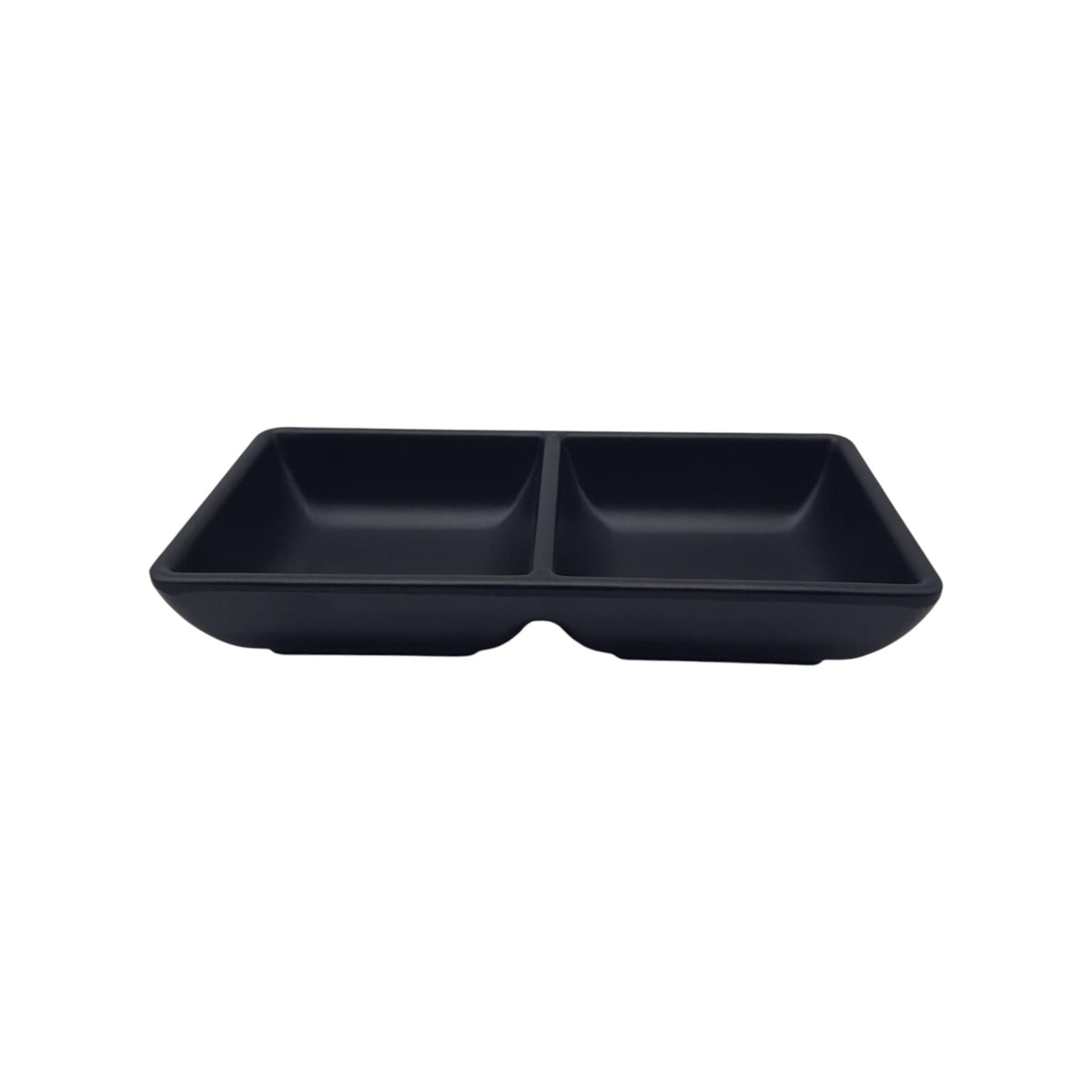 SALSERA 2 CAV 14x07 CM NEGRO MATE