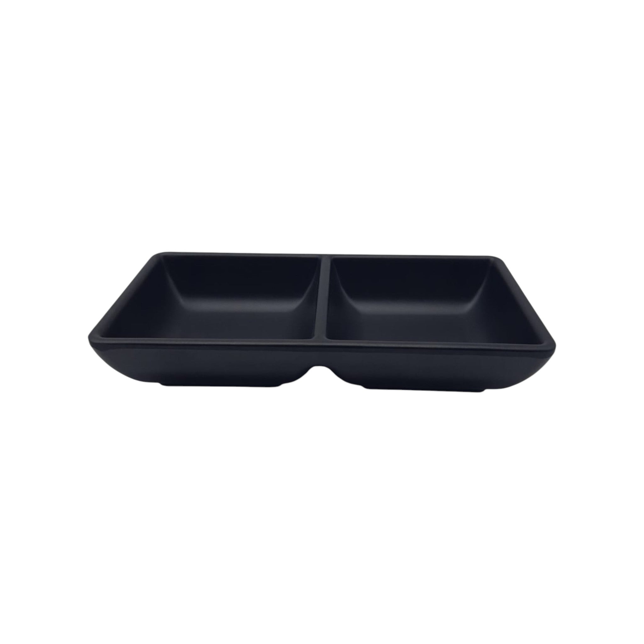 SALSERA 2 CAV 14x07 CM NEGRO MATE