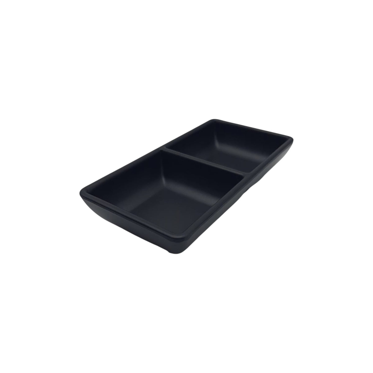 SALSERA 2 CAV 14x07 CM NEGRO MATE