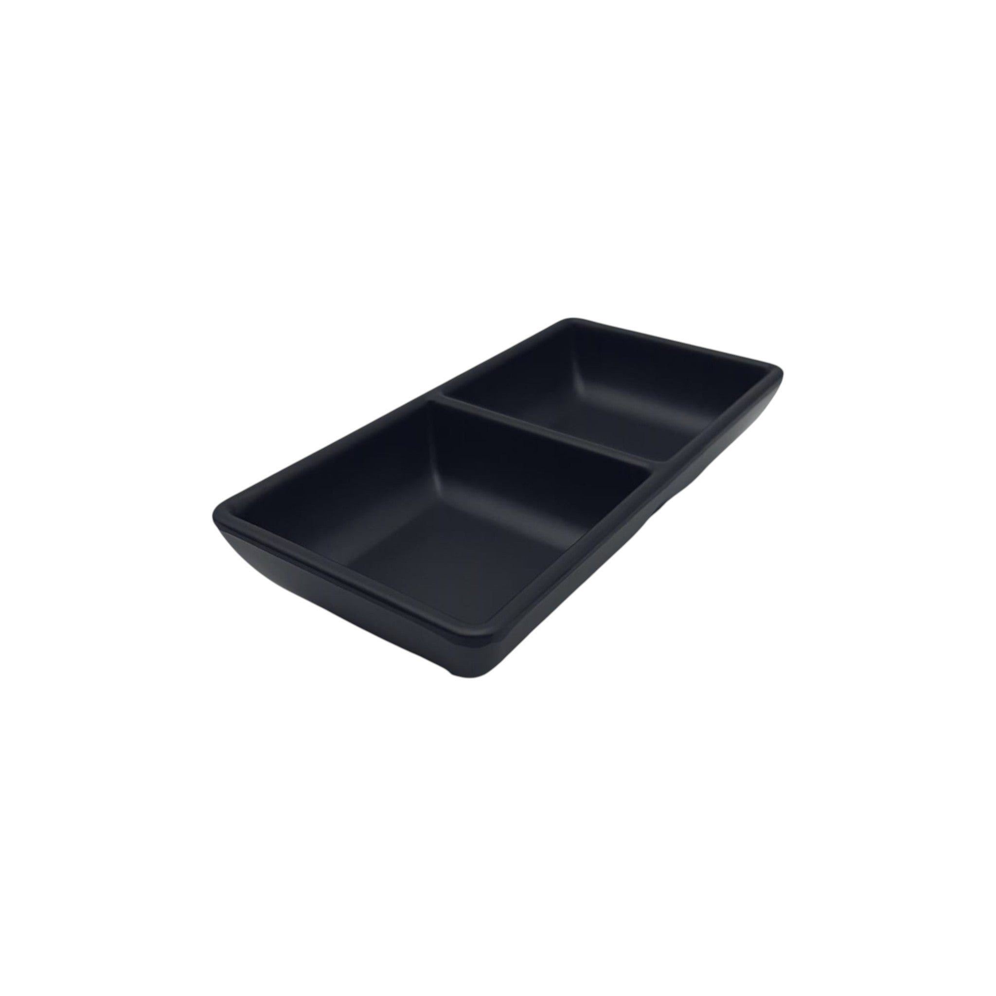 SALSERA 2 CAV 14x07 CM NEGRO MATE