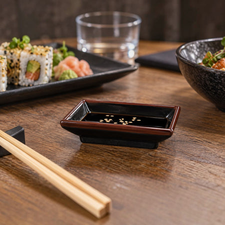 SALSERA RECTANGULAR TENMOKU 2 OZ