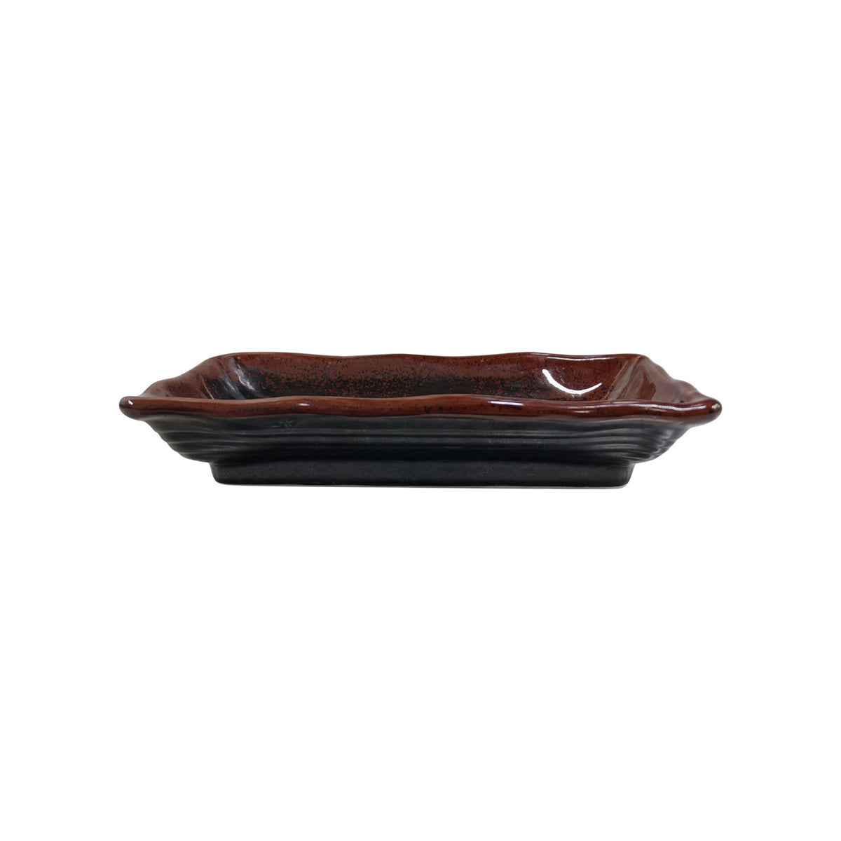 SALSERA RECTANGULAR TENMOKU 8 OZ