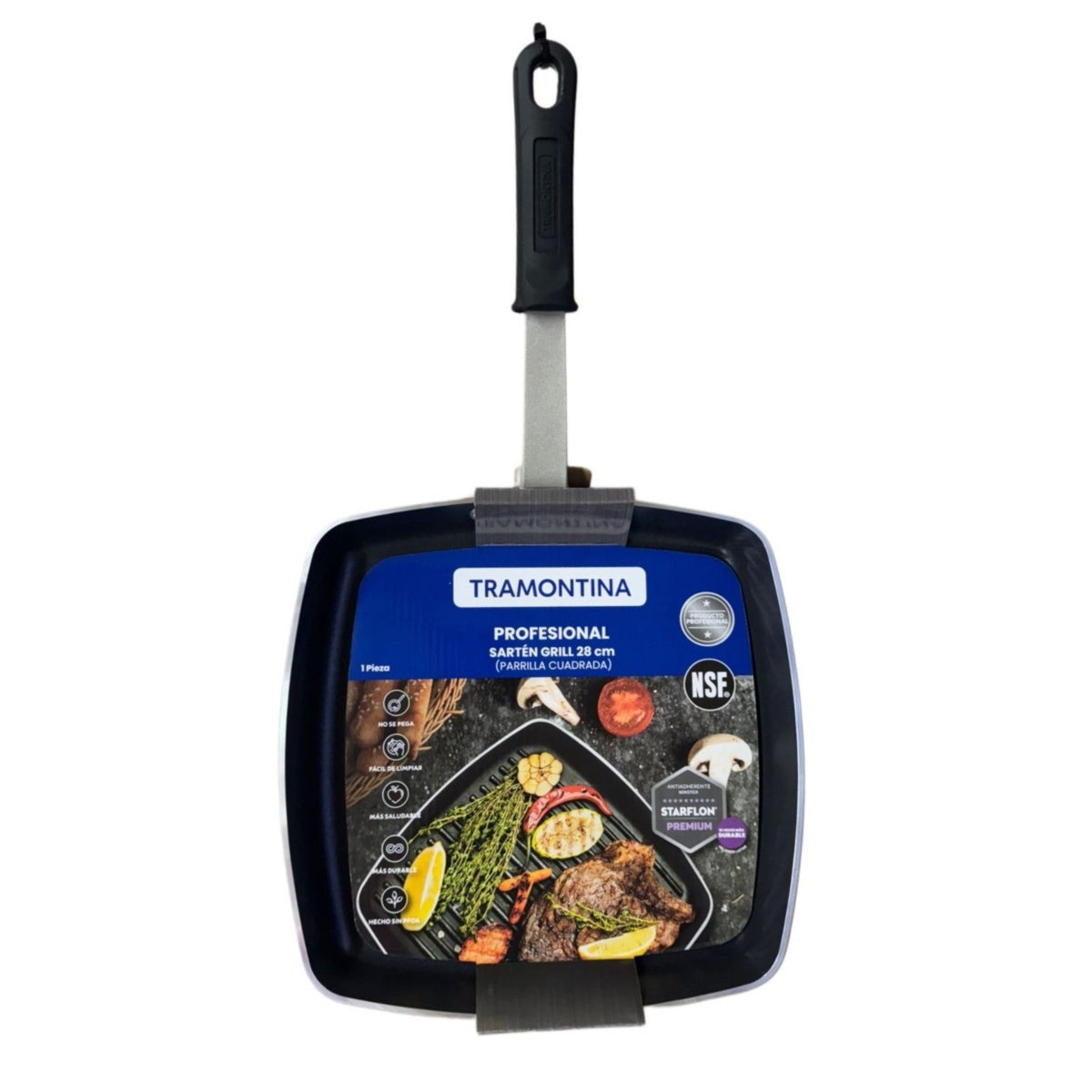 SARTEN CUADRADO GRILL PROFES 28 CM