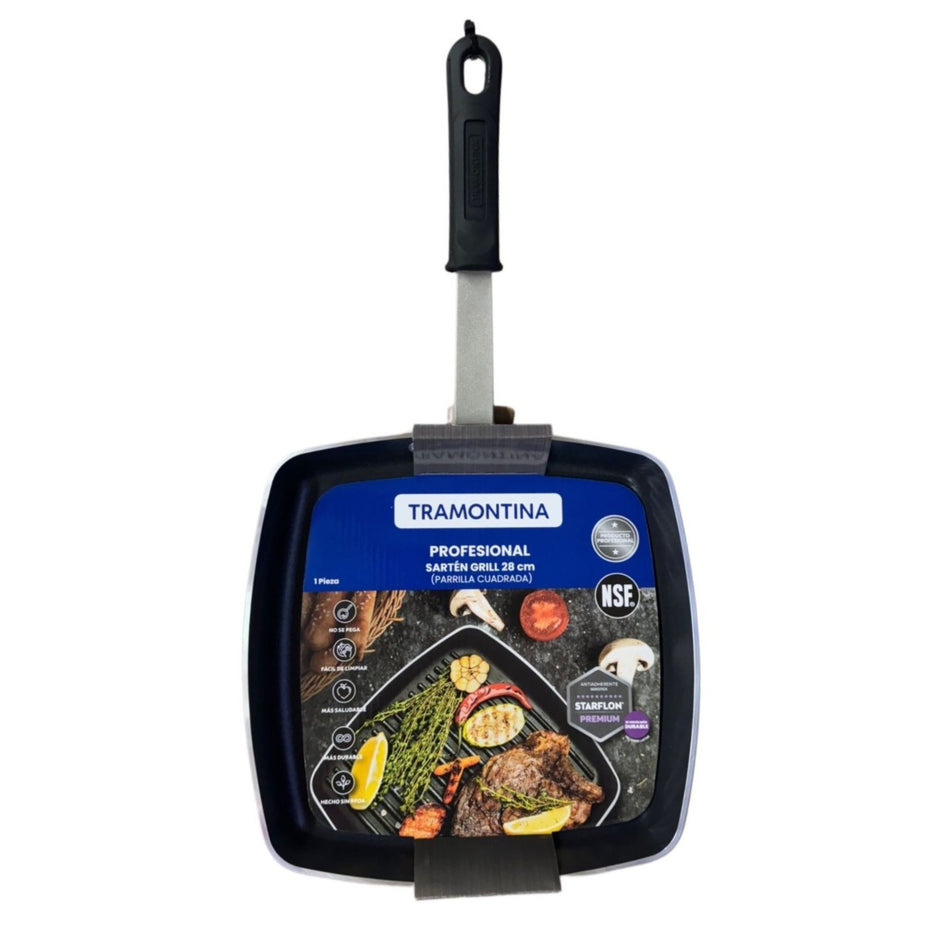 SARTEN CUADRADO GRILL PROFES 28 CM