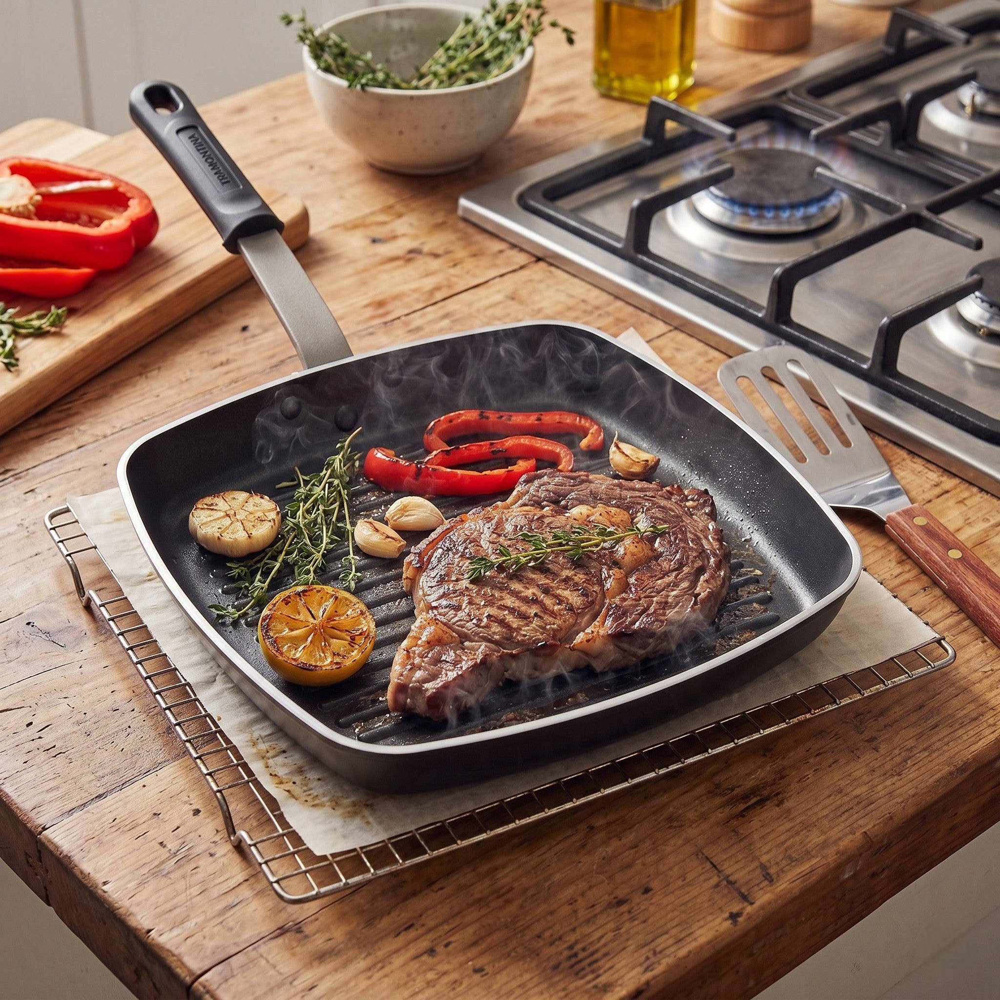 SARTEN CUADRADO GRILL PROFES 28 CM