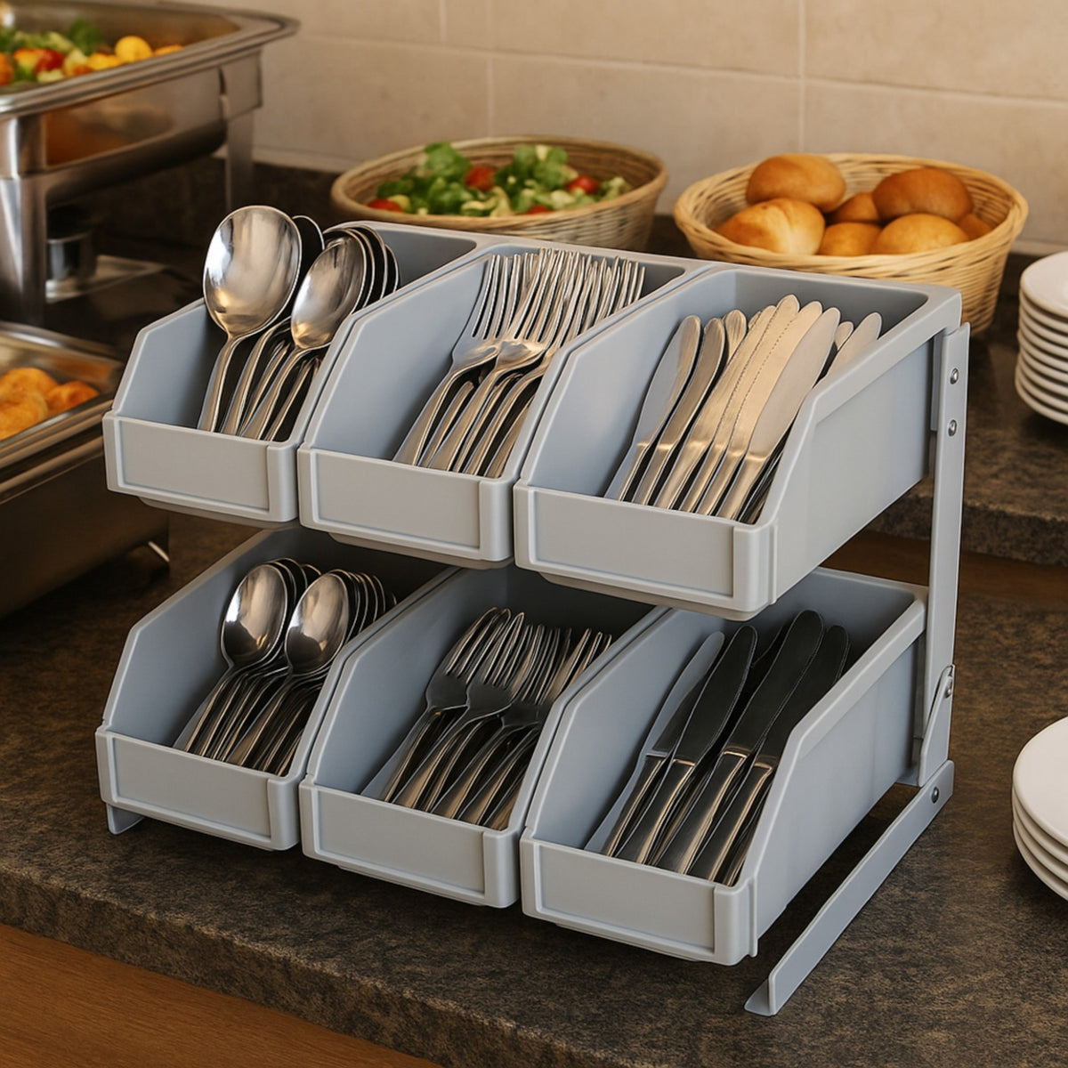 SET CAJA PARA CUBIERTOS 6 PZAS