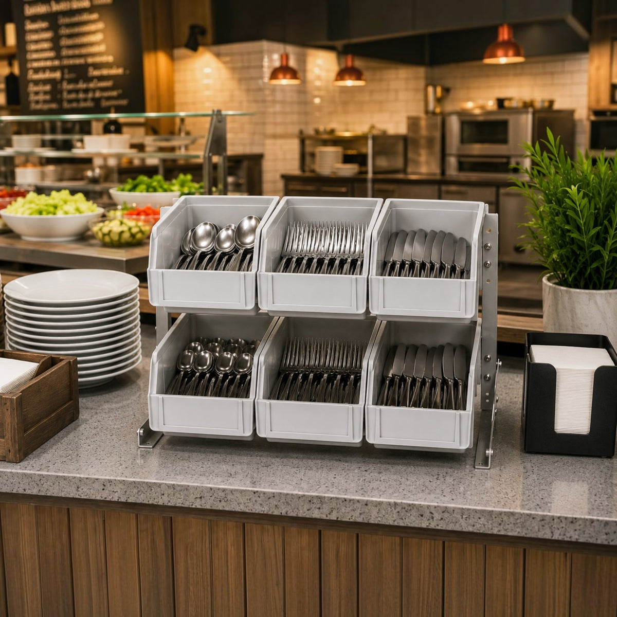 SET CAJA PARA CUBIERTOS 6 PZAS