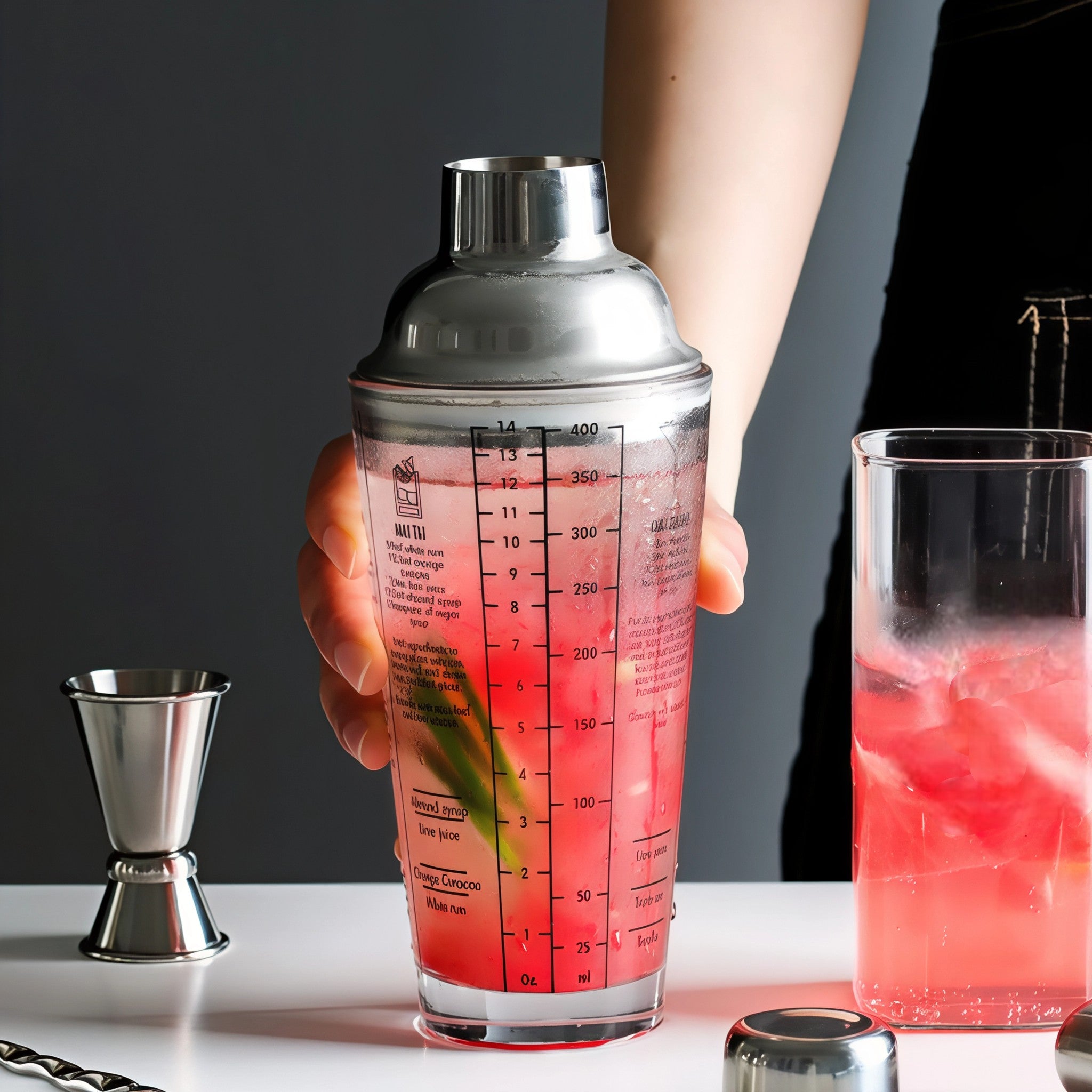 SHAKER C/VASO DE VIDRIO