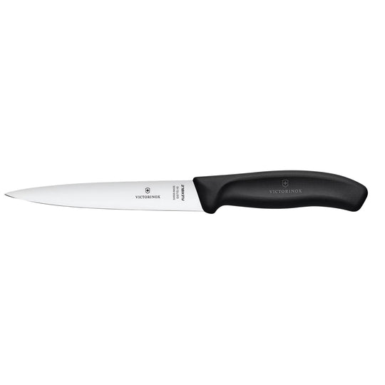 SWISS CUCHILLO FILETEADOR 16 CM NEGRO