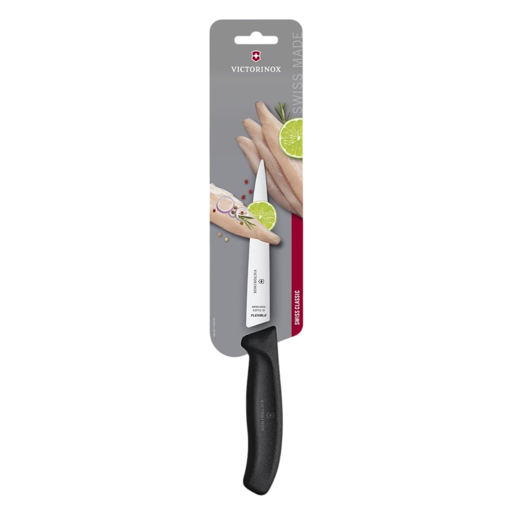 SWISS CUCHILLO FILETEADOR 16 CM NEGRO
