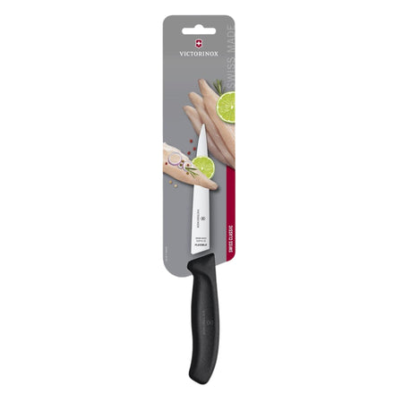 SWISS CUCHILLO FILETEADOR 16 CM NEGRO