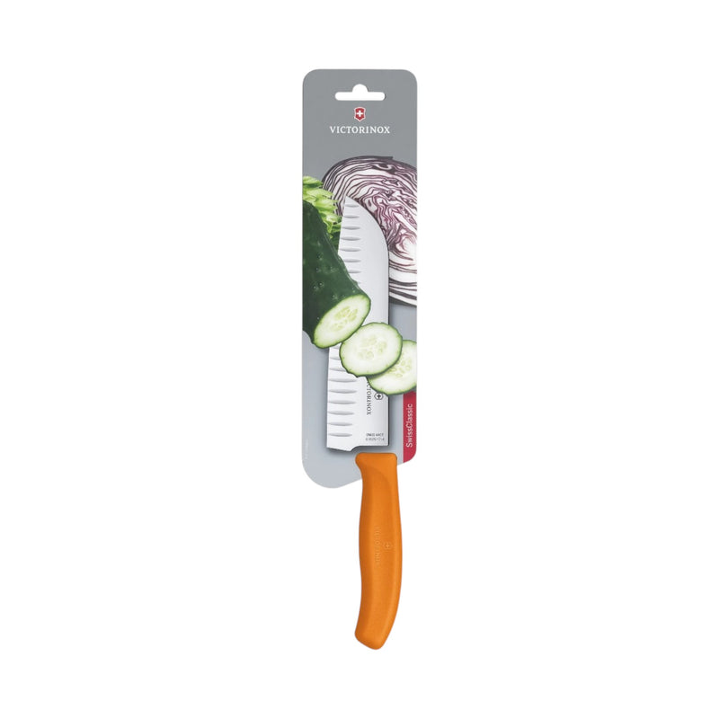 SWISS CUCHILLO SANTOKU 17 CM NARANJA
