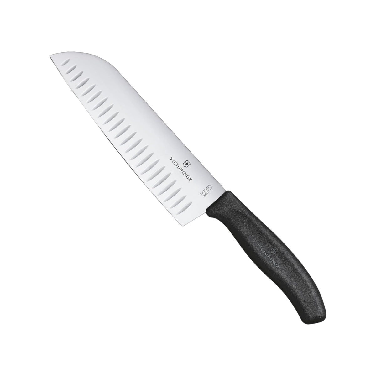 SWISS CUCHILLO SANTOKU 17 CM NEGRO