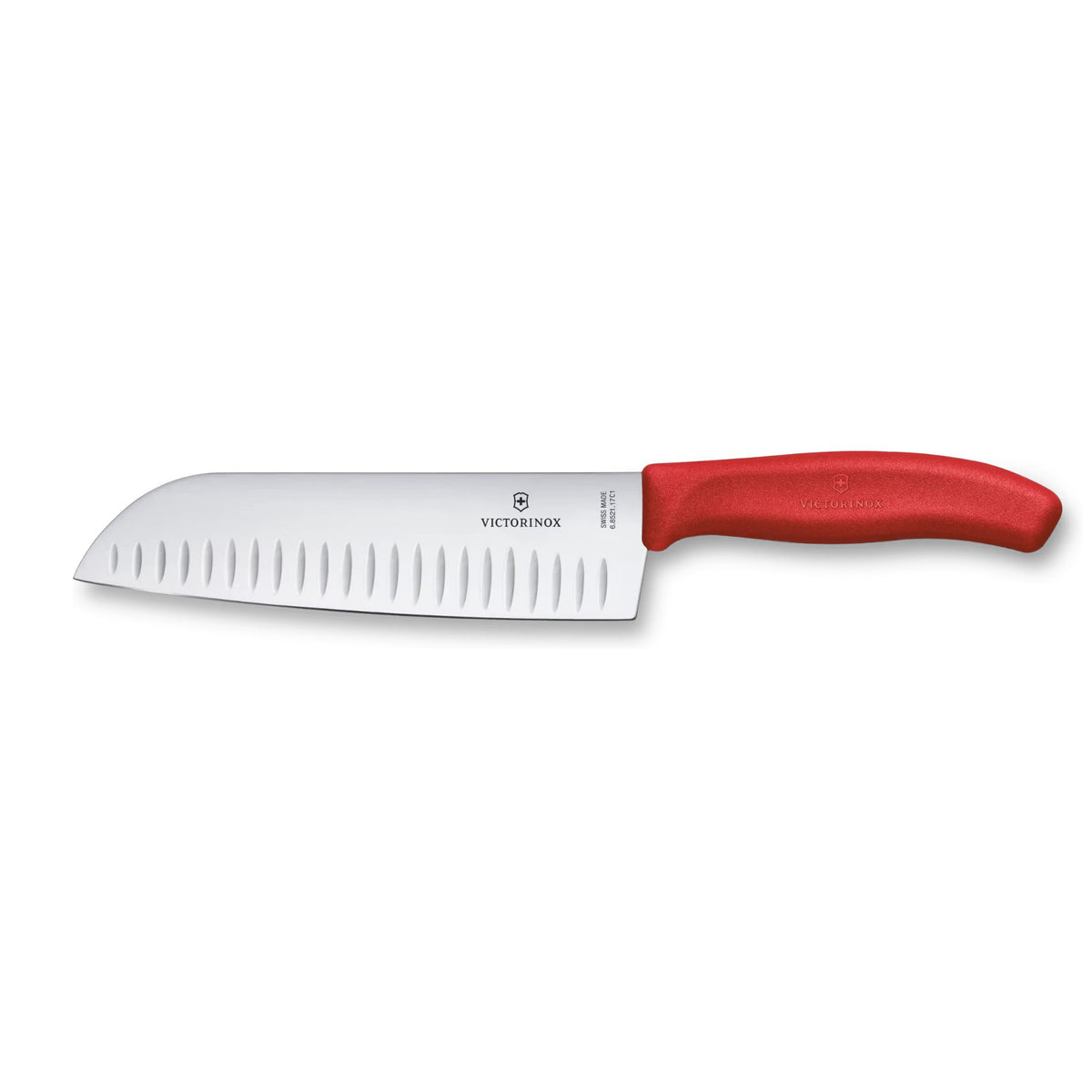 SWISS CUCHILLO SANTOKU 17 CM ROJO
