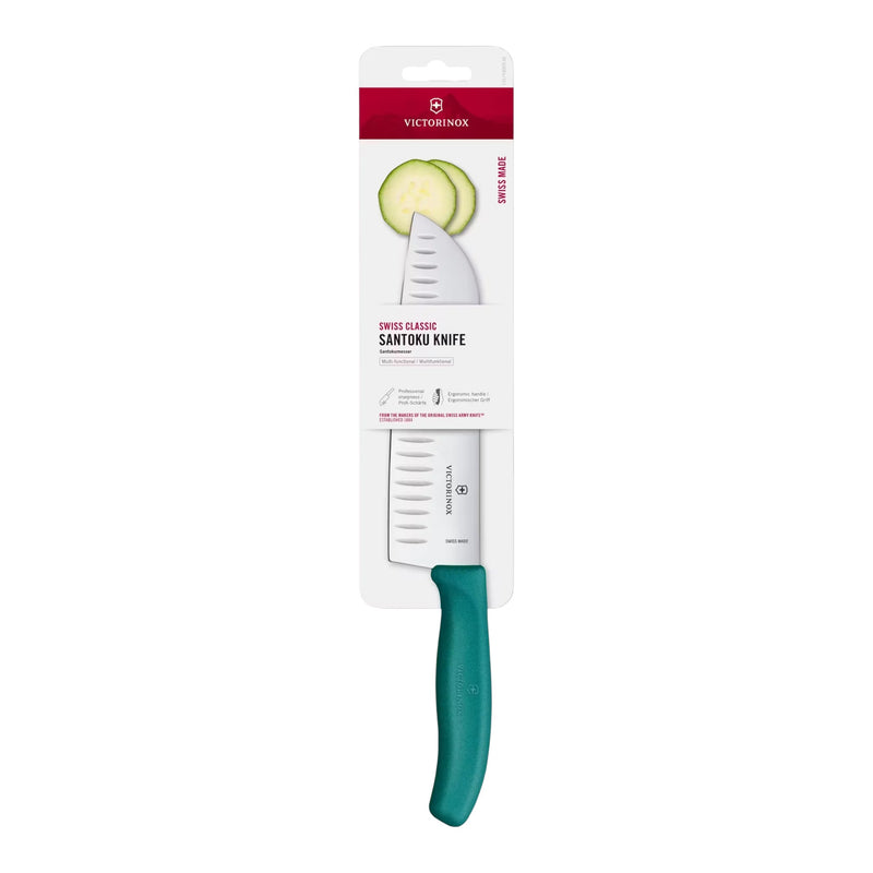 SWISS CUCHILLO SANTOKU 17 CM VERDE