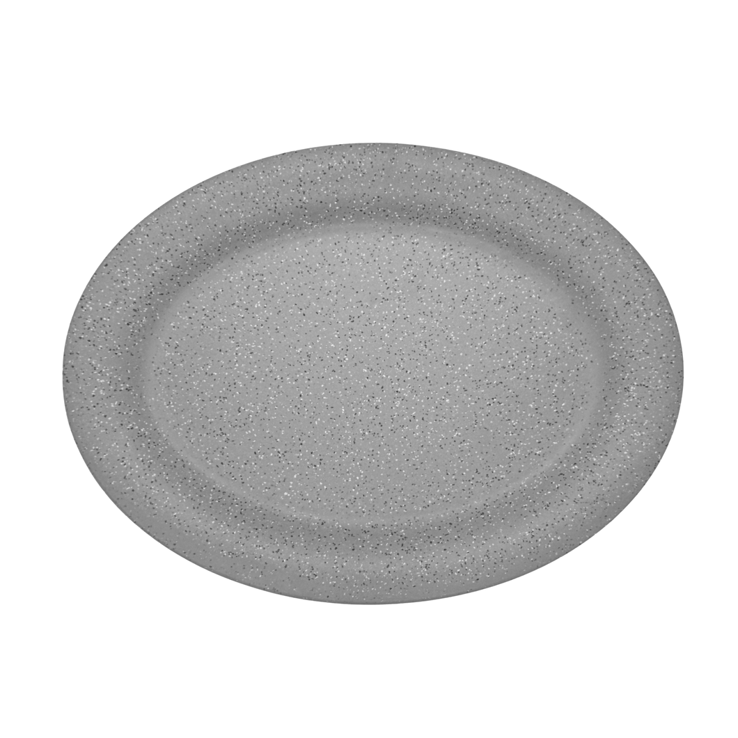 ECO GREY PLATO OVALADO 30 CM