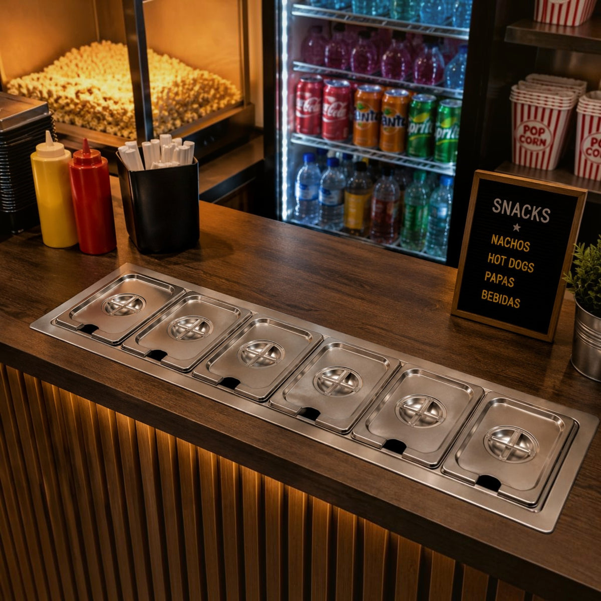 TAPA C/MUESCA 1/6 AC INOX