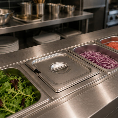 TAPA C/MUESCA 1/6 AC INOX