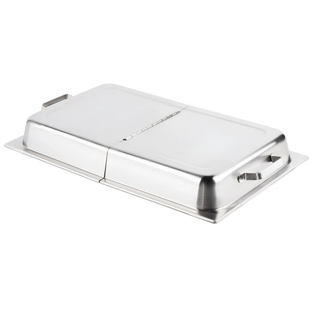 TAPA ENTERA TIPO DOMO AC INOX ABIERTA