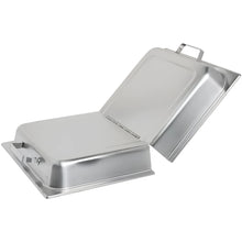 Cargar imagen en el visor de la galería, TAPA ENTERA TIPO DOMO AC INOX ABIERTA
