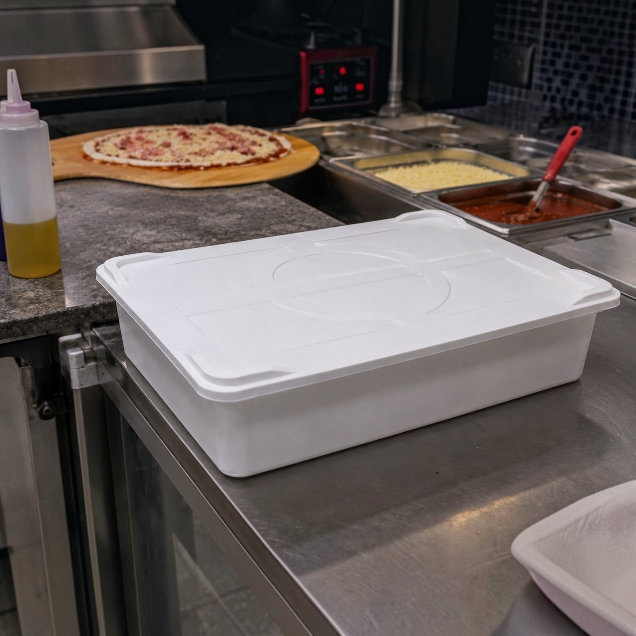 TAPA P/CAJA PARA MASA DE PIZZA 20.5 LT PP