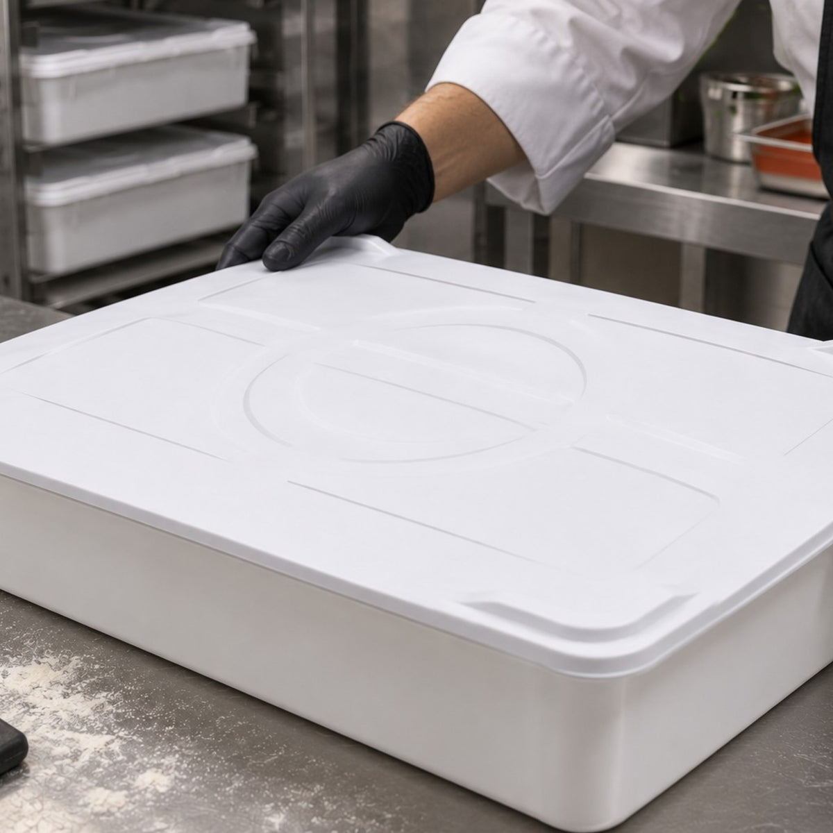 TAPA P/CAJA PARA MASA DE PIZZA 20.5 LT PP