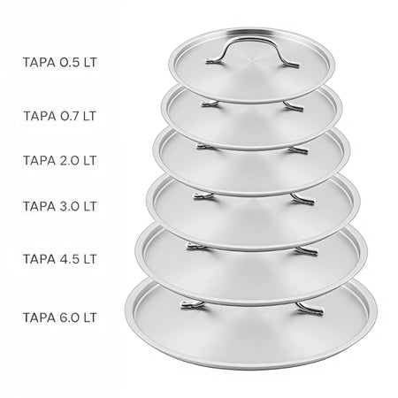 TAPA P/CAZO CONICO 2.0 LT AC INOX