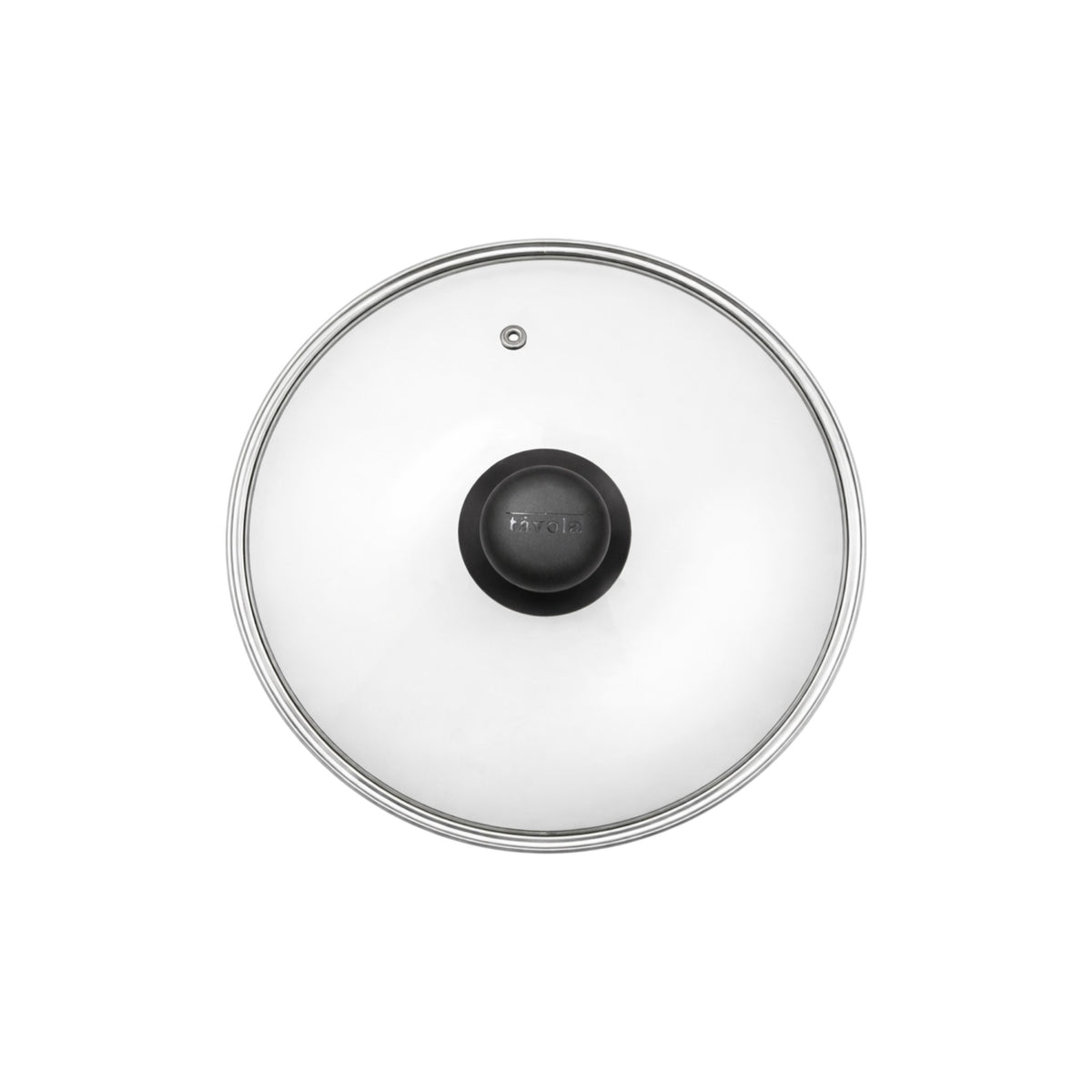TAPA VIDRIO 20 CM ASA  DE BAQUELITA