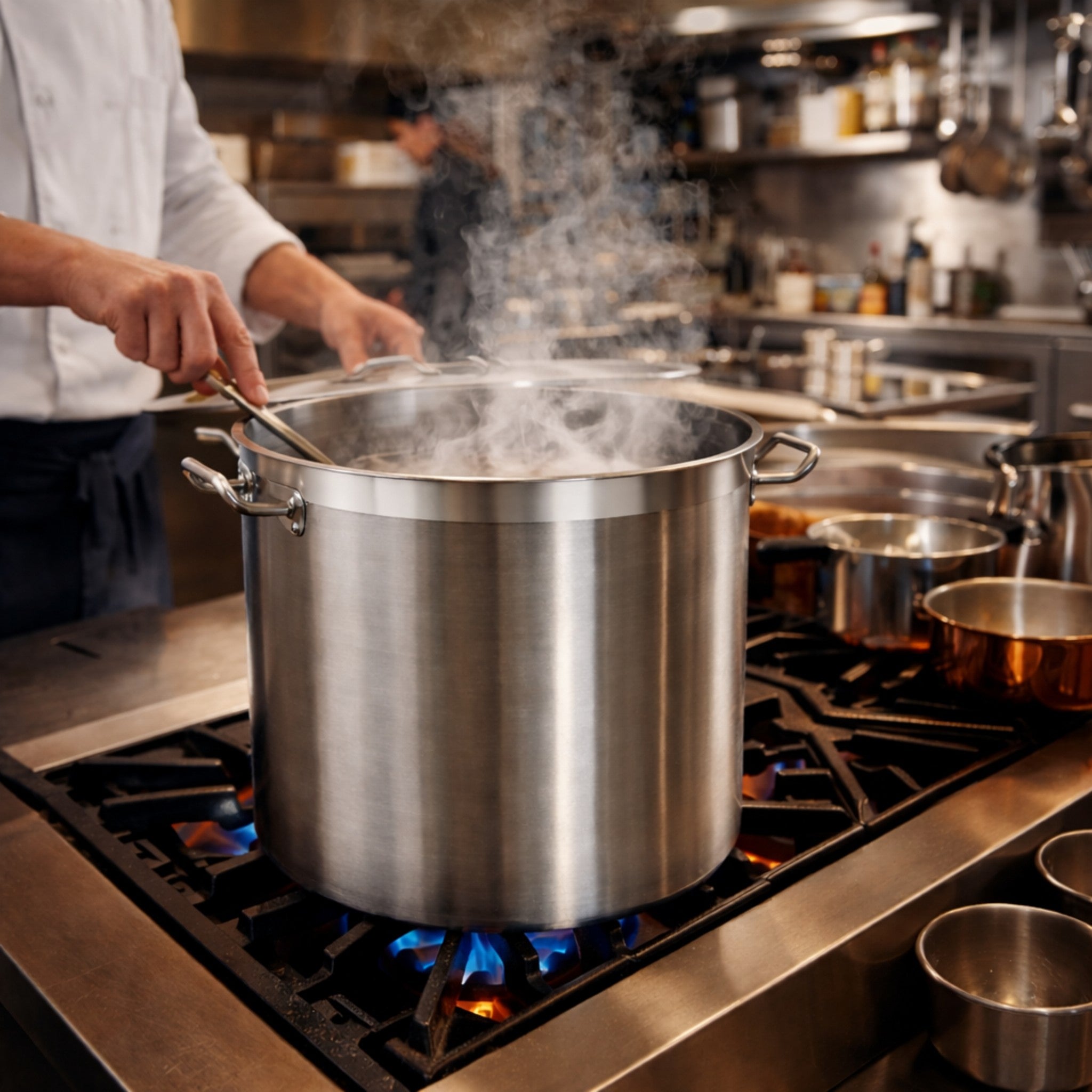 TAV OLLA DE AC INOX 12 LT C/TAPA