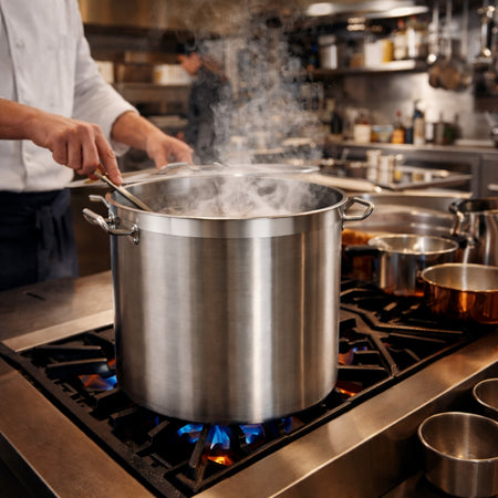 TAV OLLA DE AC INOX 12 LT C/TAPA