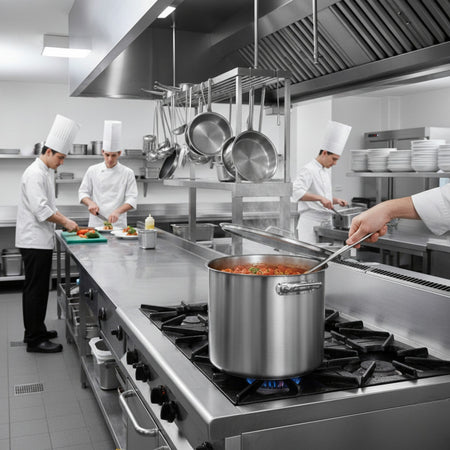TAV OLLA DE AC INOX 12 LT C/TAPA