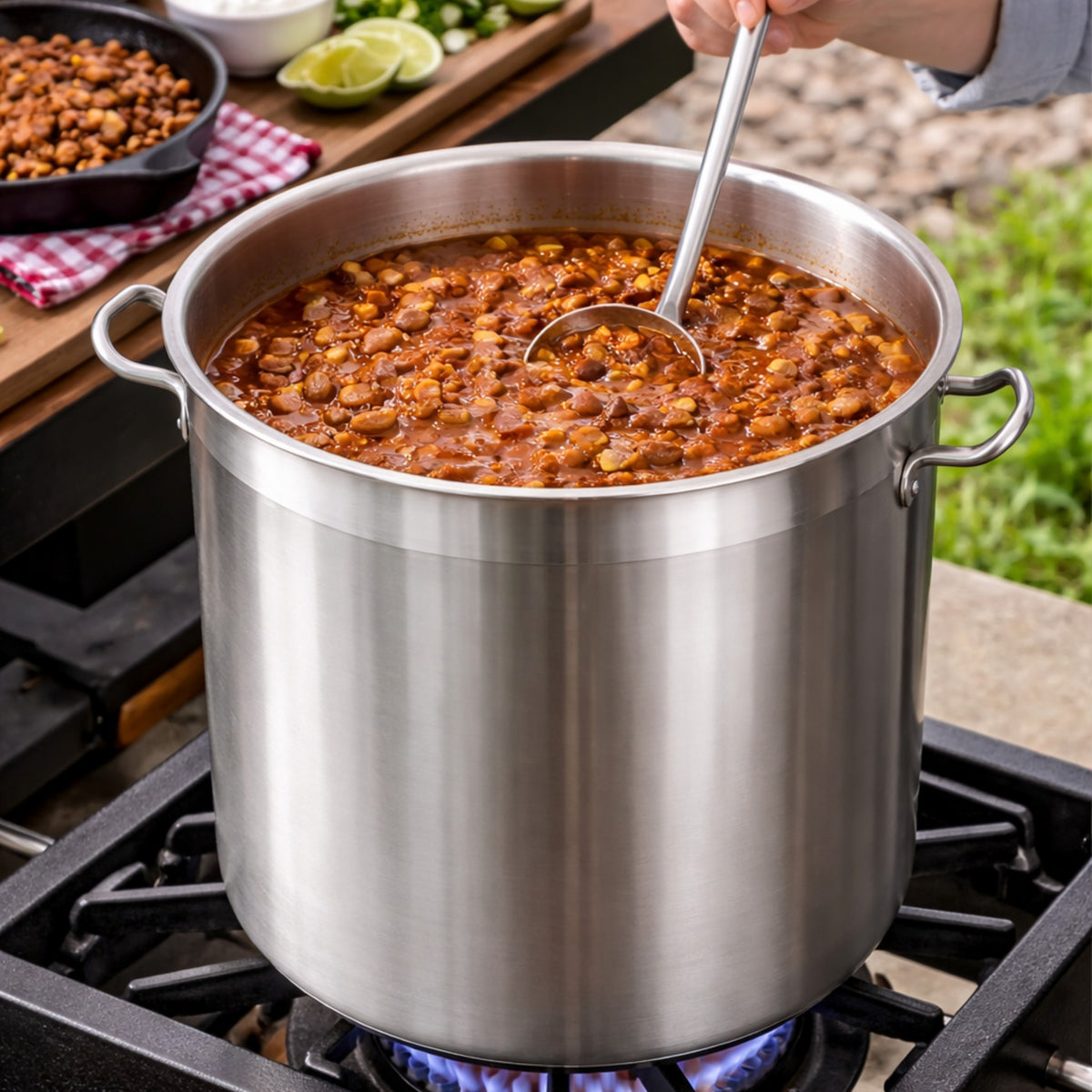TAV OLLA DE AC INOX 17 LT C/TAPA