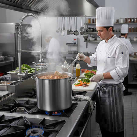 TAV OLLA DE AC INOX 25 LT C/TAPA