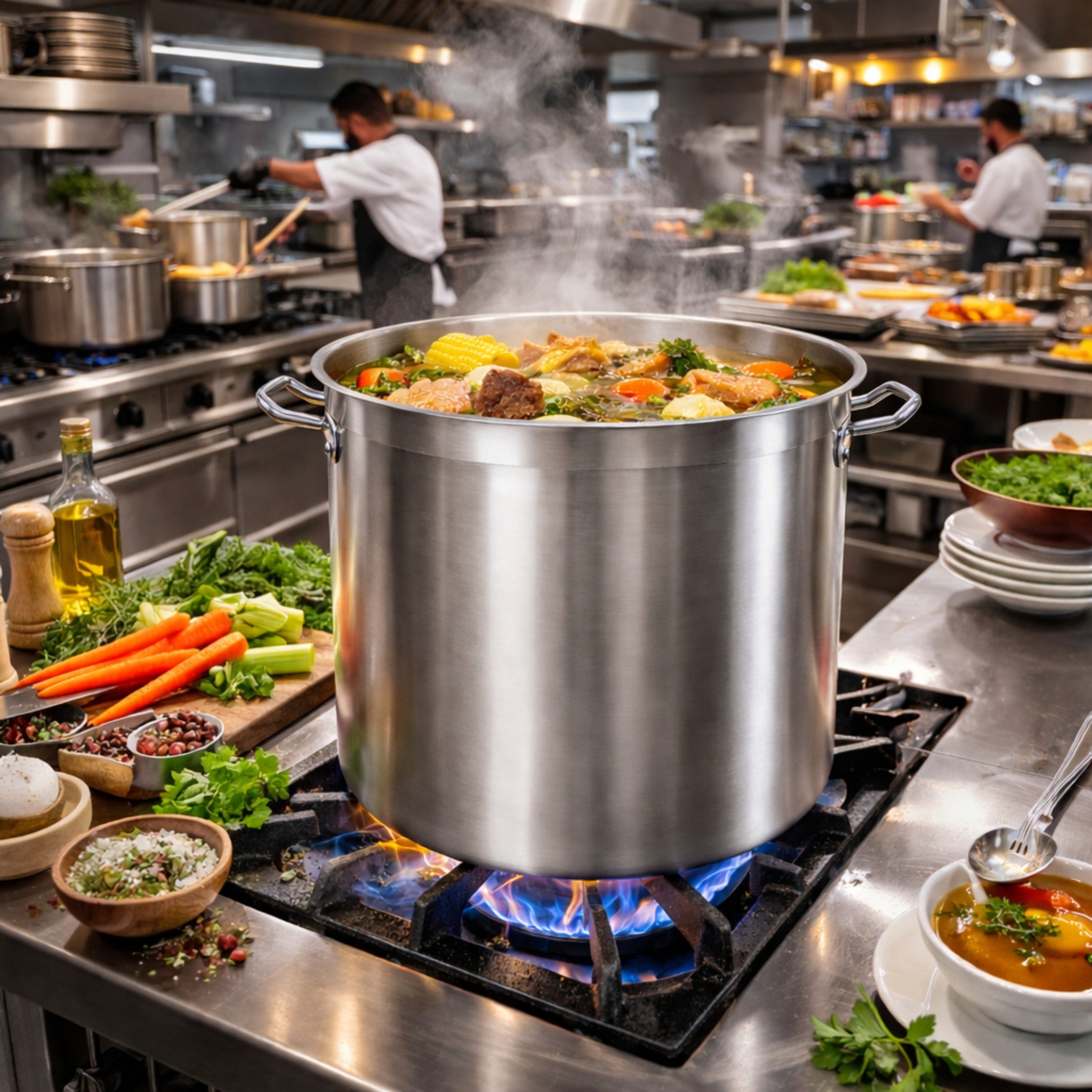 TAV OLLA DE AC INOX 25 LT C/TAPA