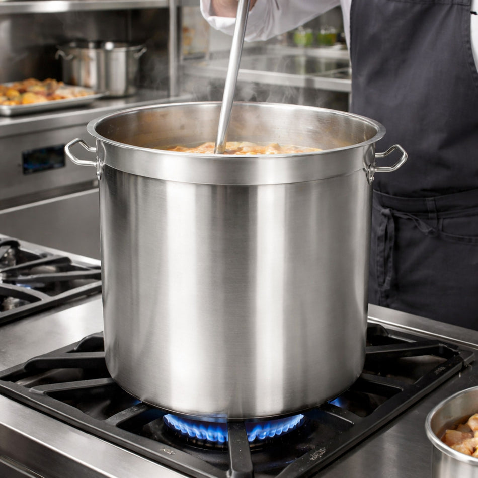 TAV OLLA DE AC INOX 50 LT C/TAPA