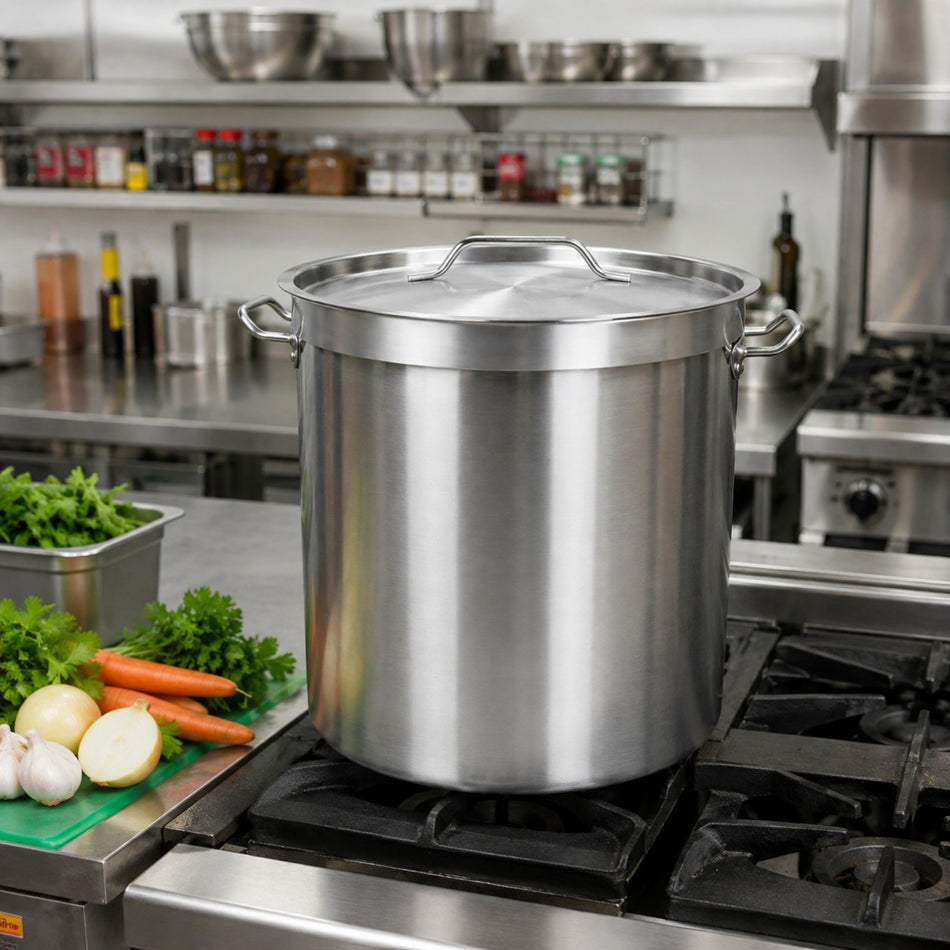 TAV OLLA DE AC INOX 80 LT C/TAPA