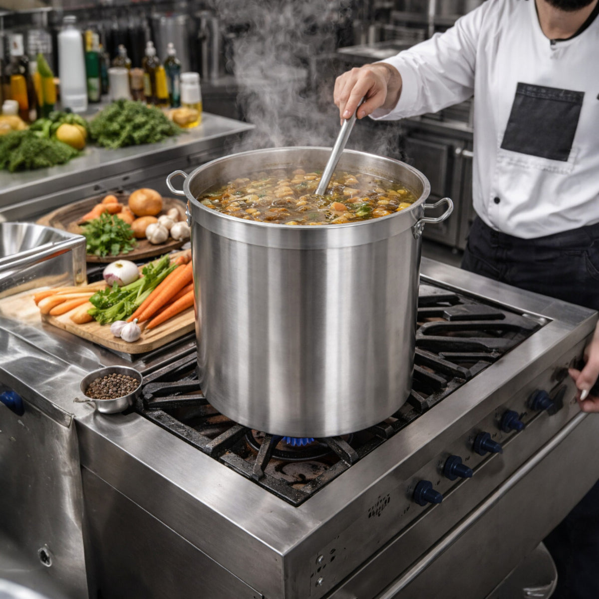 TAV OLLA DE AC INOX 80 LT C/TAPA